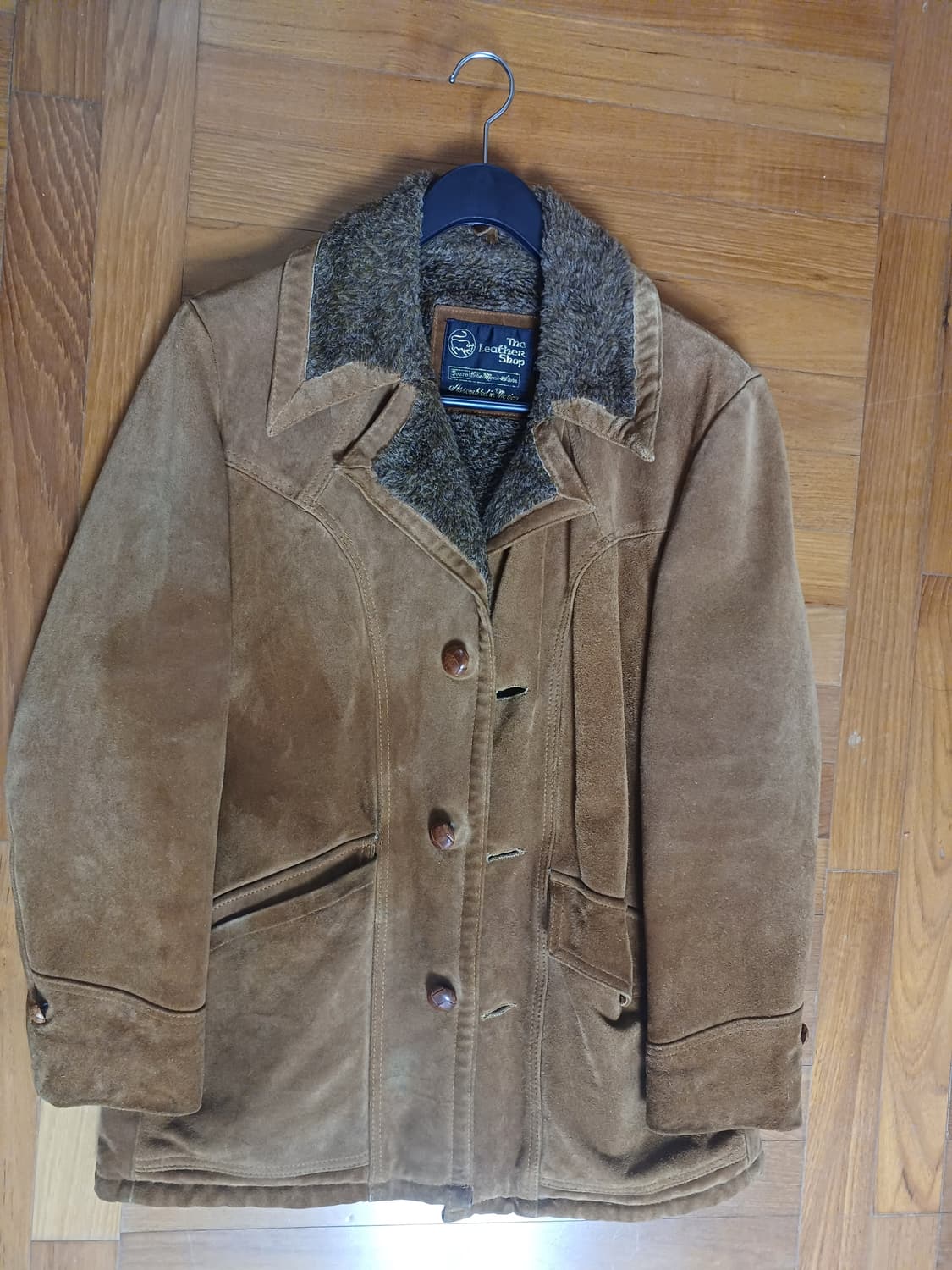 70s Sears Leather Shop 쉐르파 안감 스웨이드 레더 자켓 상품이미지2