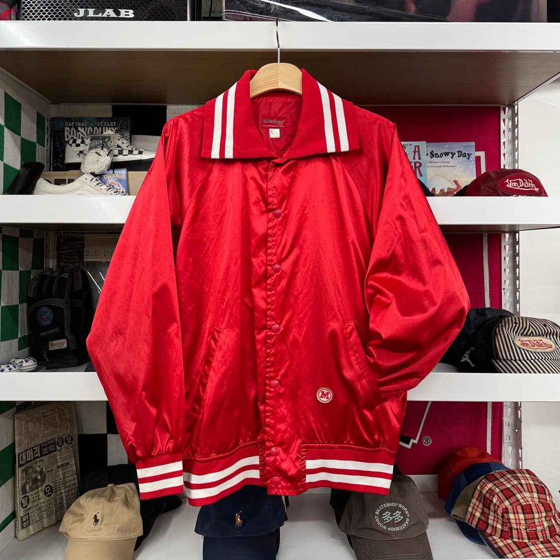 80s 맥그리거 새틴 베이스볼 자켓 made in JAPAN (L)  상품이미지3