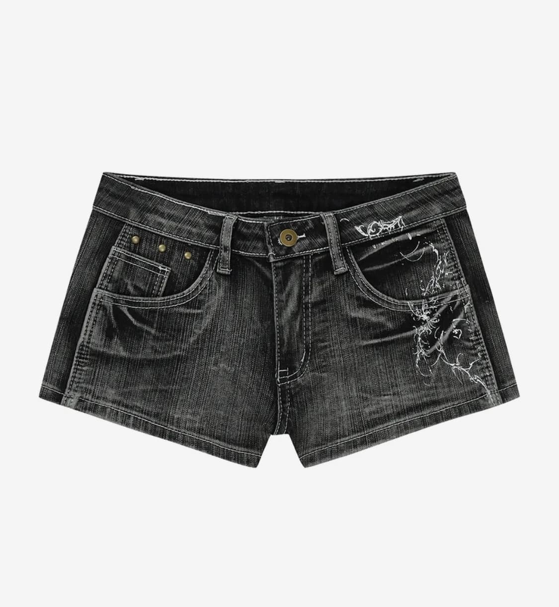 길라 아카이브 타투 그래픽 데님 숏츠 그레이 M 상품이미지1