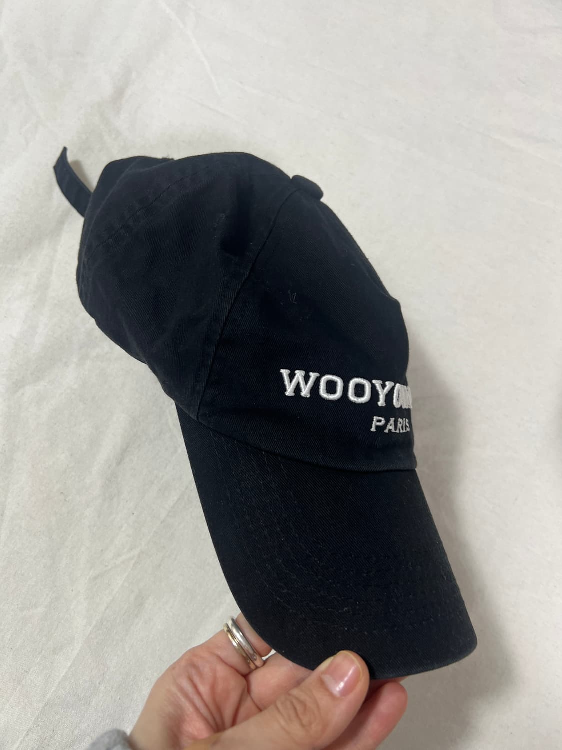 Wooyoungmi Paris Logo Ball Cap - Black 상품이미지2