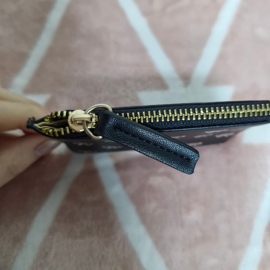 빔즈 Casselini 가죽 카드 지갑 블랙 실버 리본 디테일 상품이미지5