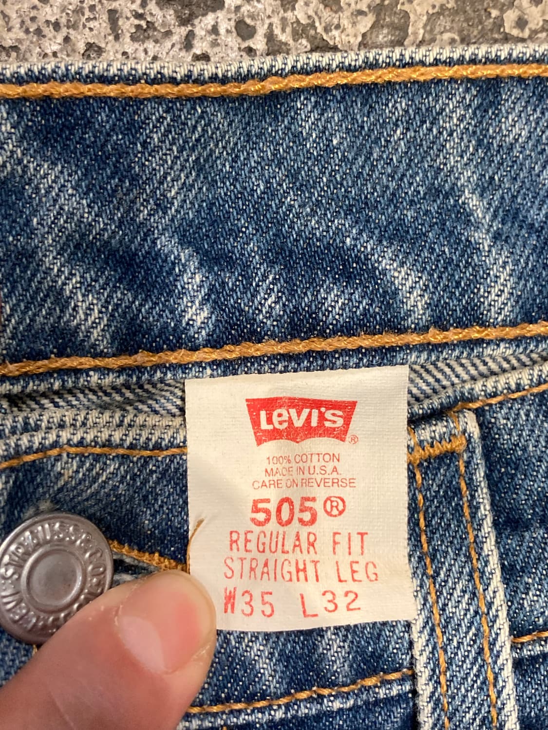 리바이스 90s USA메이드 505 청바지 35x32 상품이미지5