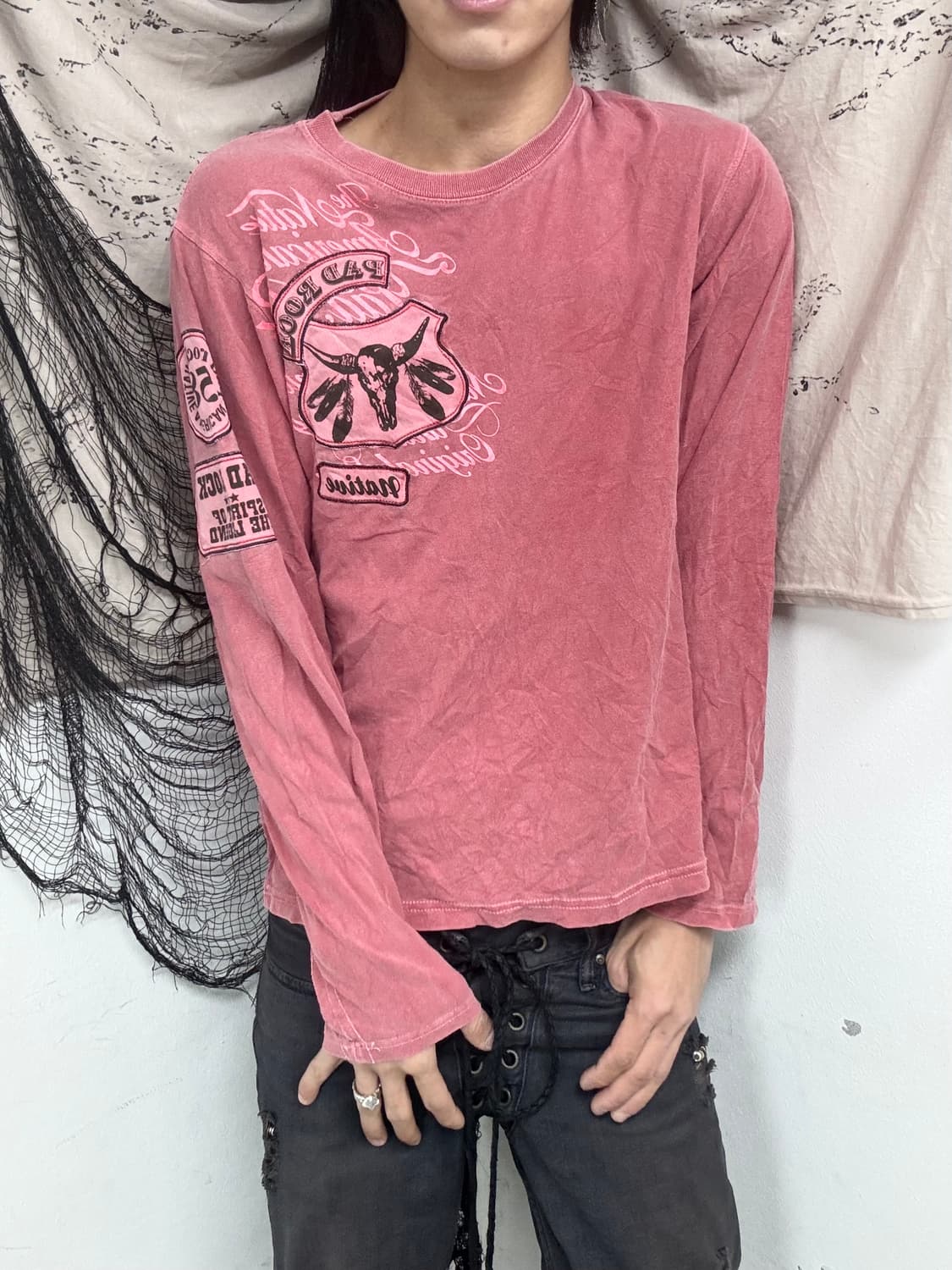 [PADROCK] Y2K Print&Lettering Sleeve 상품이미지6