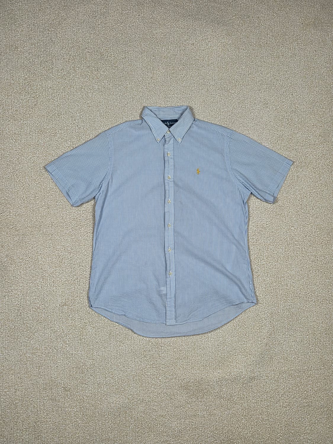 [폴로 랄프로렌] 커스텀핏 스트라이프 반팔 셔츠 | S00063 상품이미지1