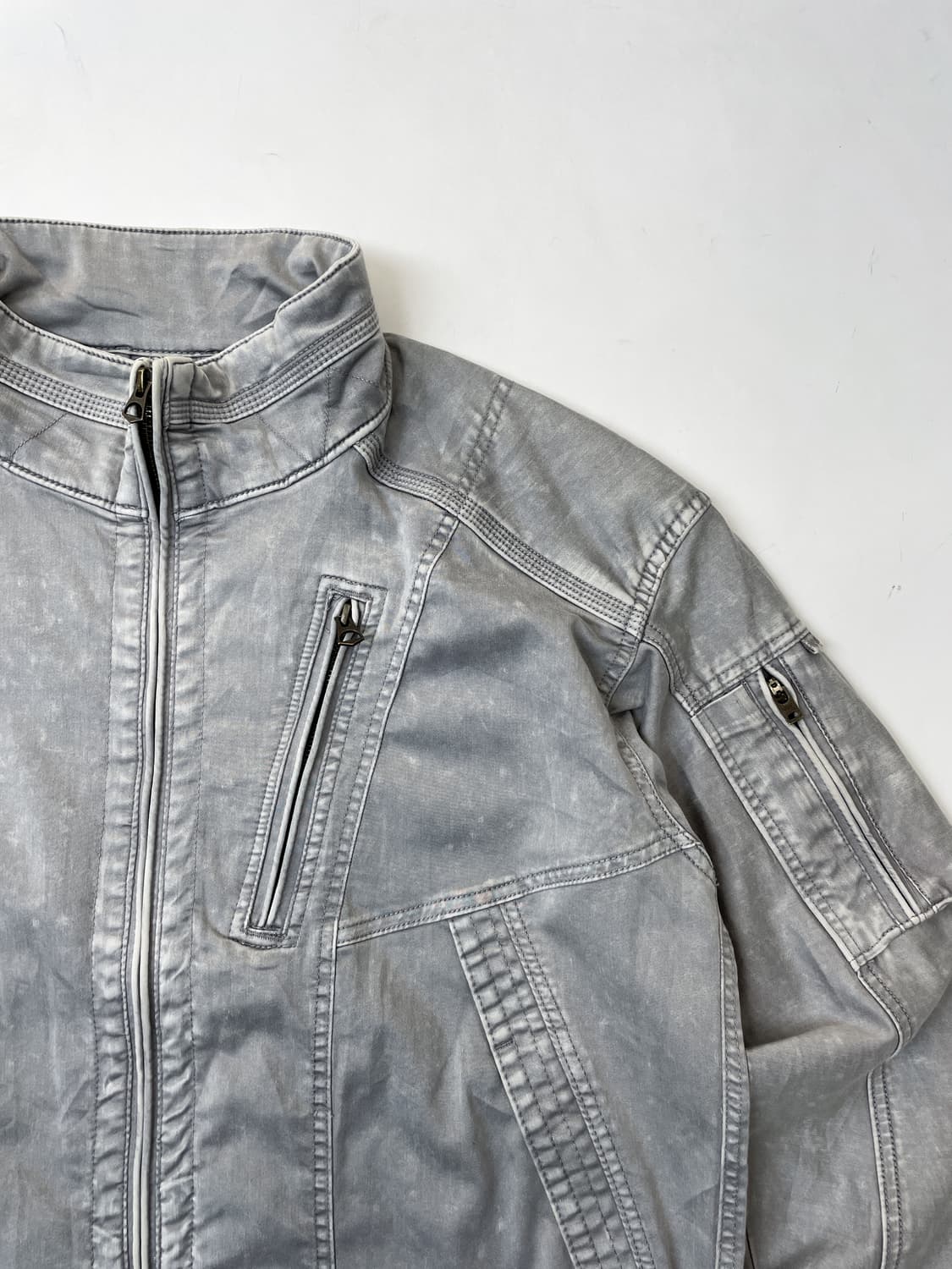 넥스트워커즈x필드코어 워시드 코튼 바이커 자켓 상품이미지3