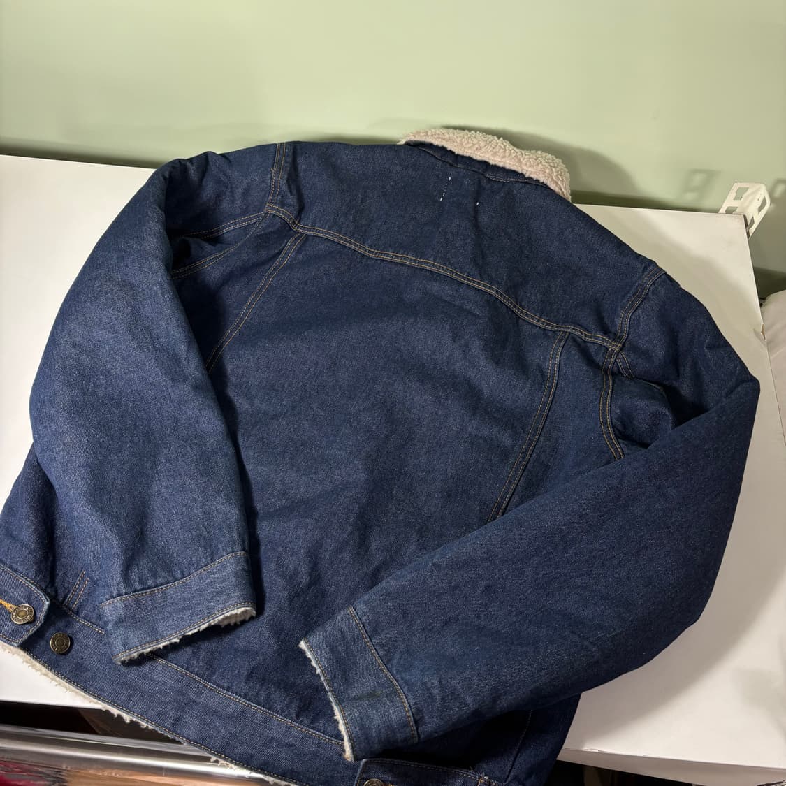 100 SCENT 인디고 데님 쉐르파자켓 상품이미지2