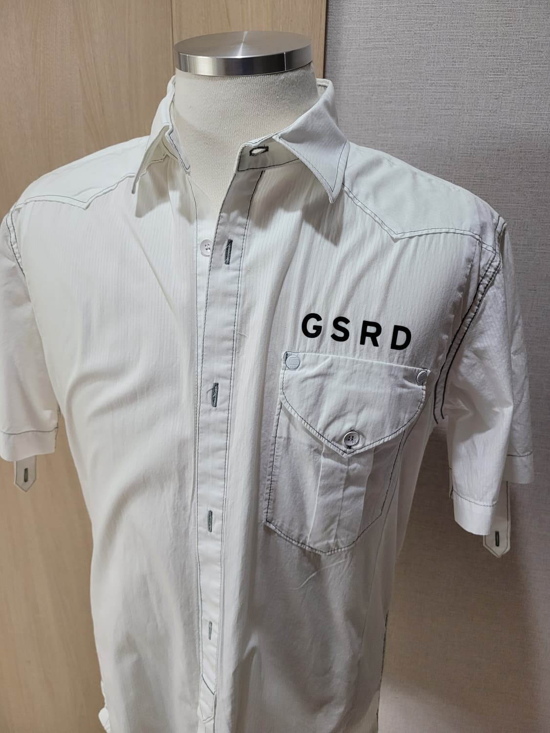 지스타 G-Star Raw 남자 웨스턴스타일 반팔셔츠 100 화이트 상품이미지2