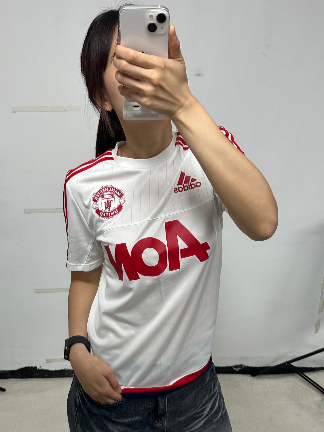 아디다스 맨유 축구 유니폼 져지 흰빨 상품이미지2