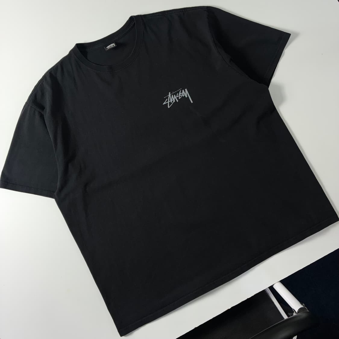 Stussy  스투시 코튼 로우타이드 블랙 반팔 티셔츠  상품이미지3