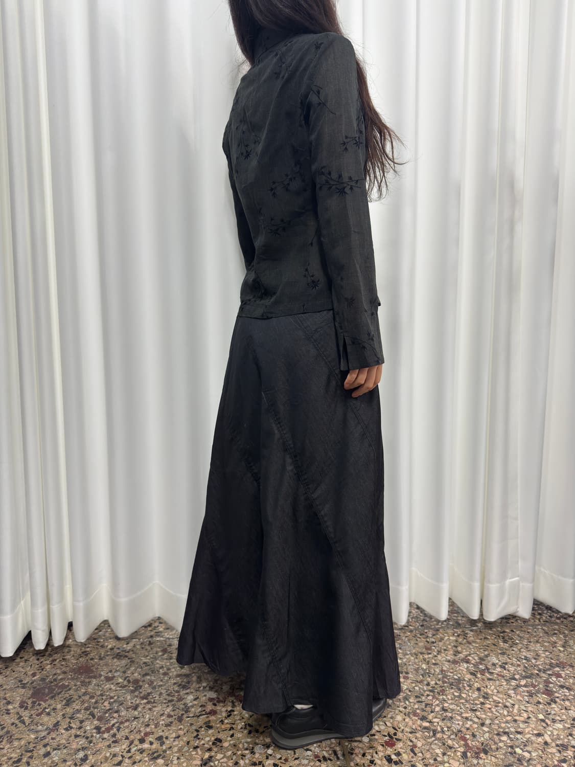 strap denim maxi skirt 상품이미지5