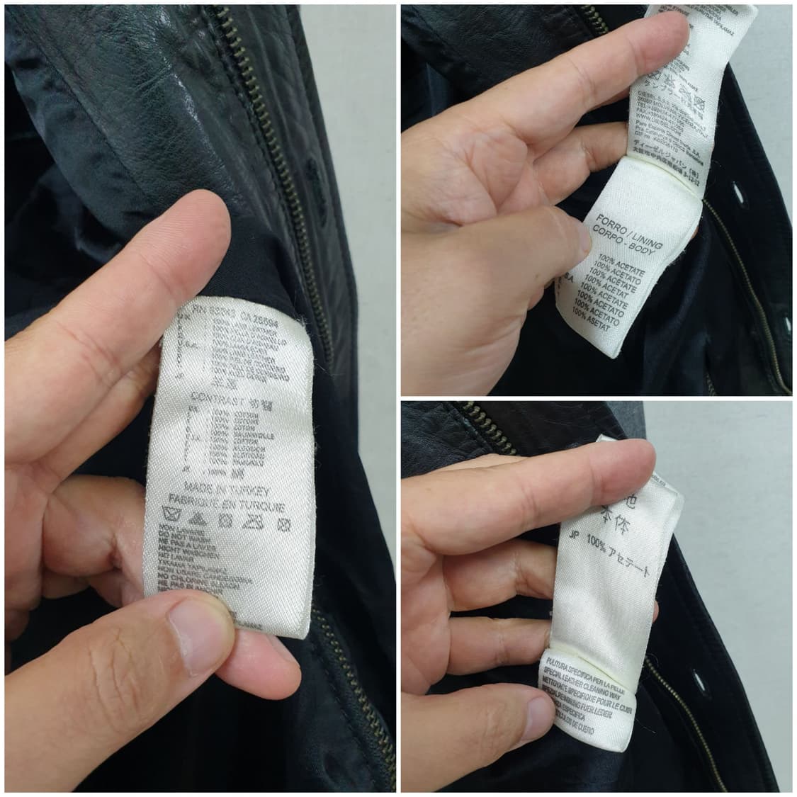 [xl/정품] 디젤 빈티지 양가죽자켓 블랙 상품이미지8