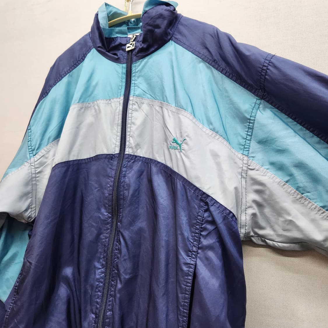 90's 올드스쿨 푸마 배색 바람막이 8(XL) 상품이미지3