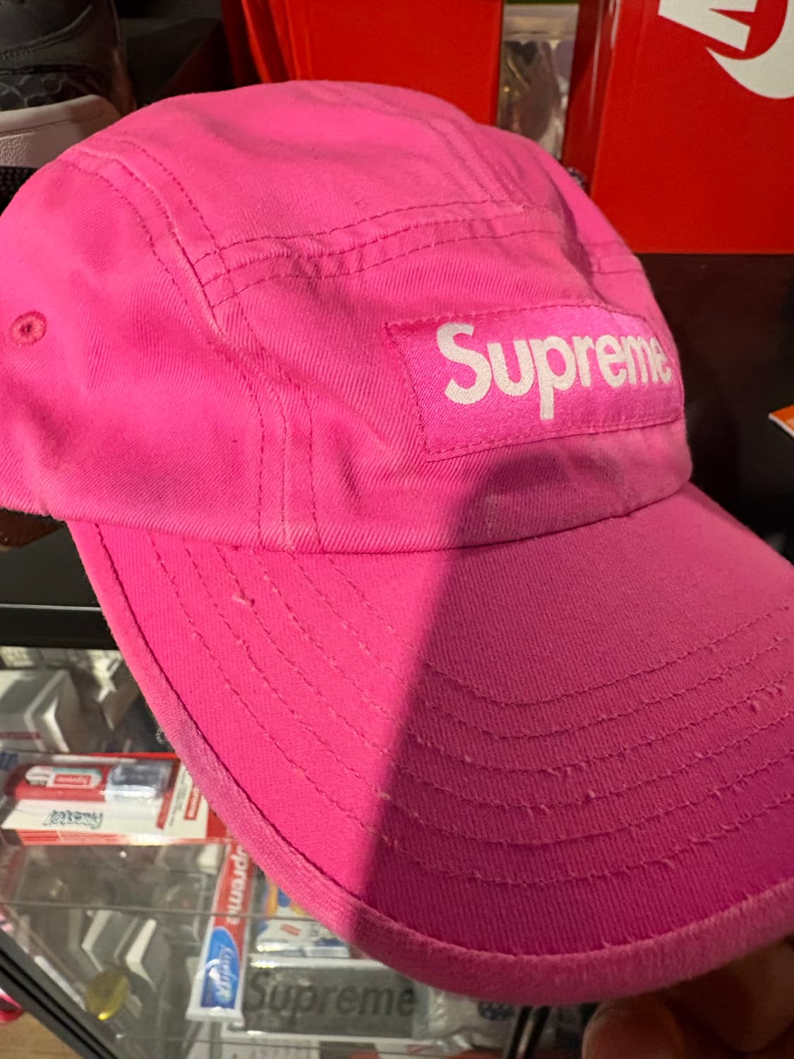 슈프림 워시드 치노 트윌 캠프캡 핑크 - 23SS 상품이미지2
