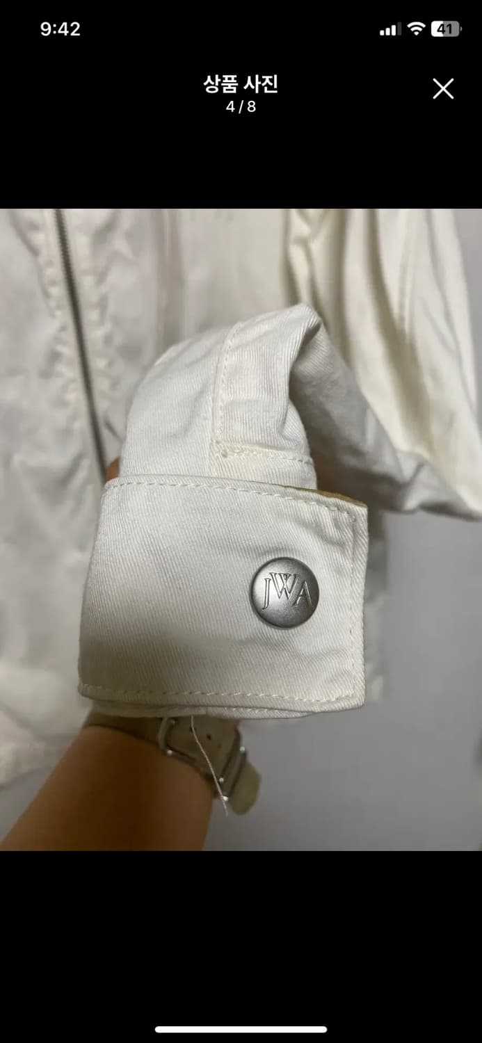 [UNIQLO] 유니클로 JWA 화이트 후드 집업 자켓 XL사이즈 상품이미지4