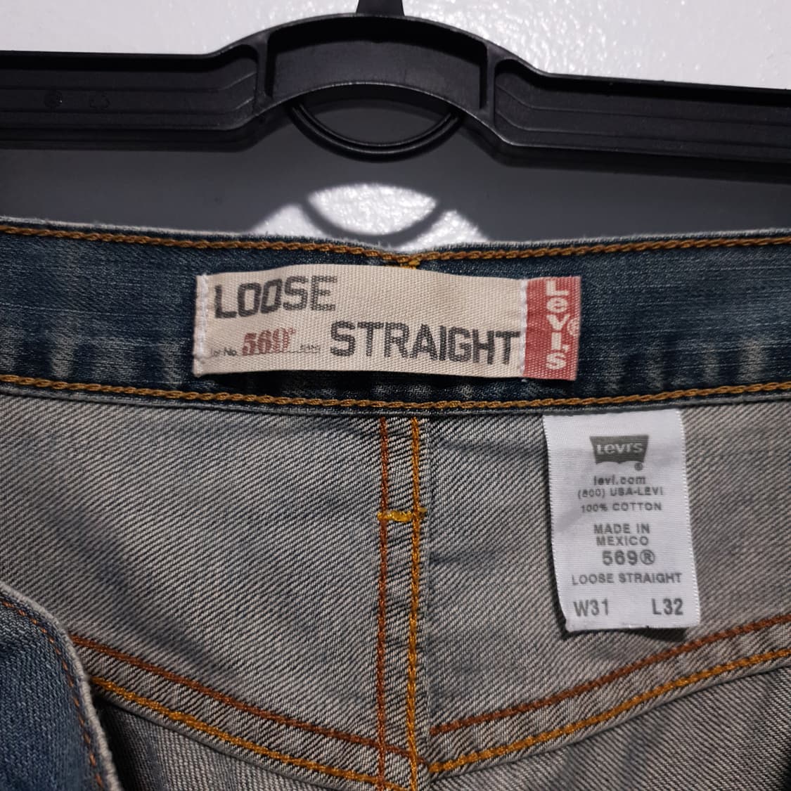 00s 리바이스 569 루즈 스트레이트 데님 팬츠 청바지 32-33인치 상품이미지5