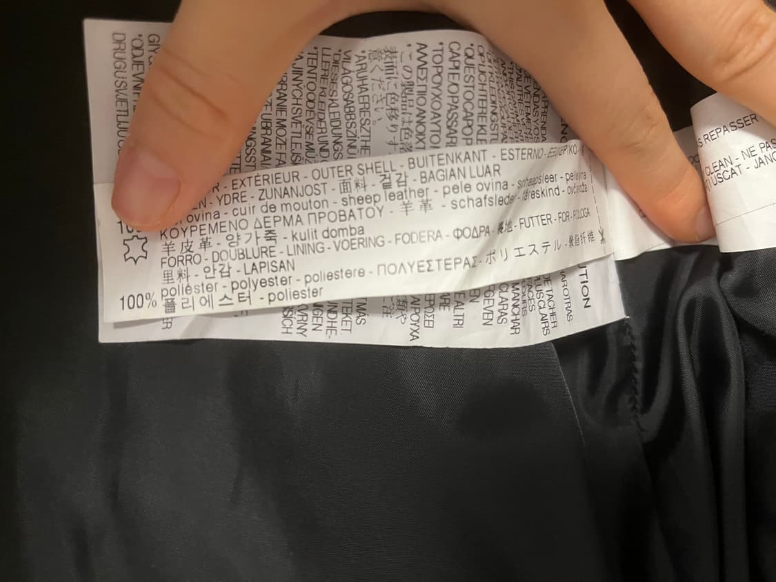 자라 블랙 라이더 양가죽 자켓 XS 상품이미지6