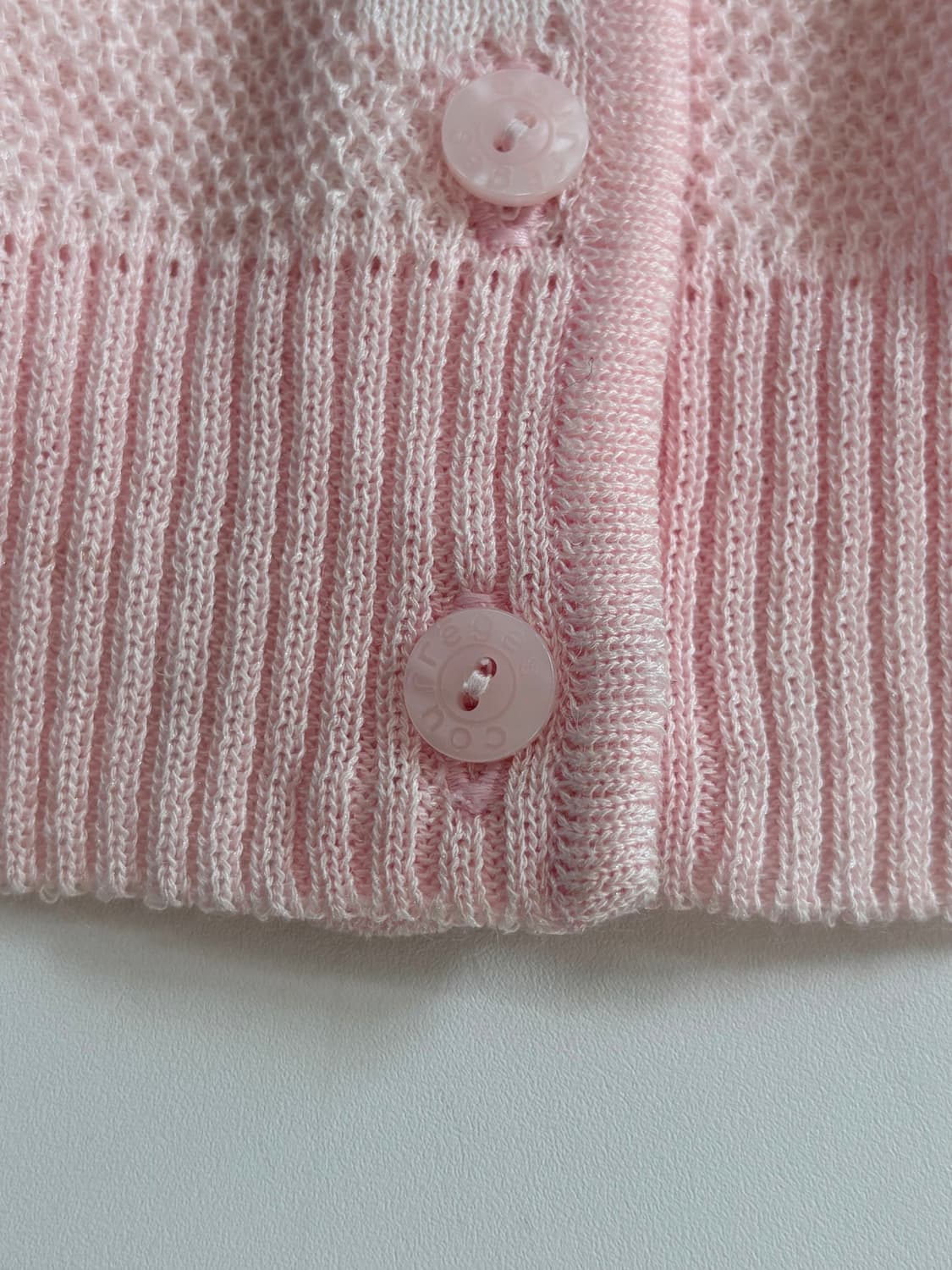 Courreges 꾸레쥬 핑크 플라워 크롭 가디건 상품이미지7