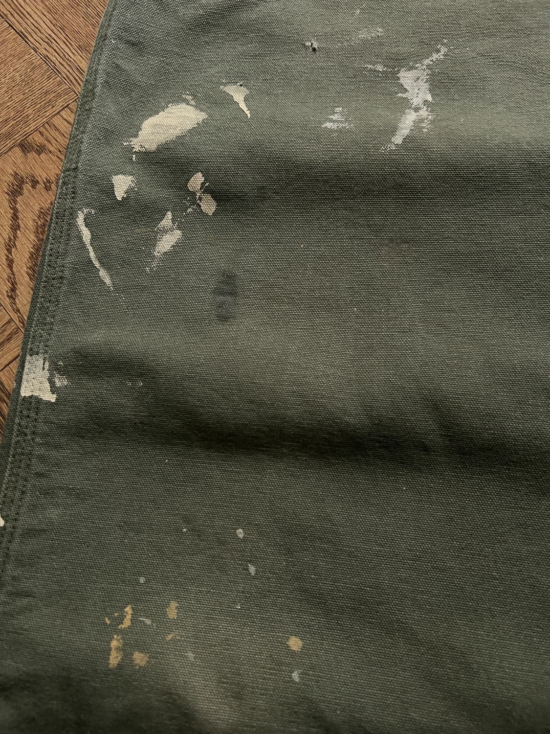 [38]칼하트 USA 빈티지 페인팅 모스그린 싱글니 워크 팬츠 M14 상품이미지4