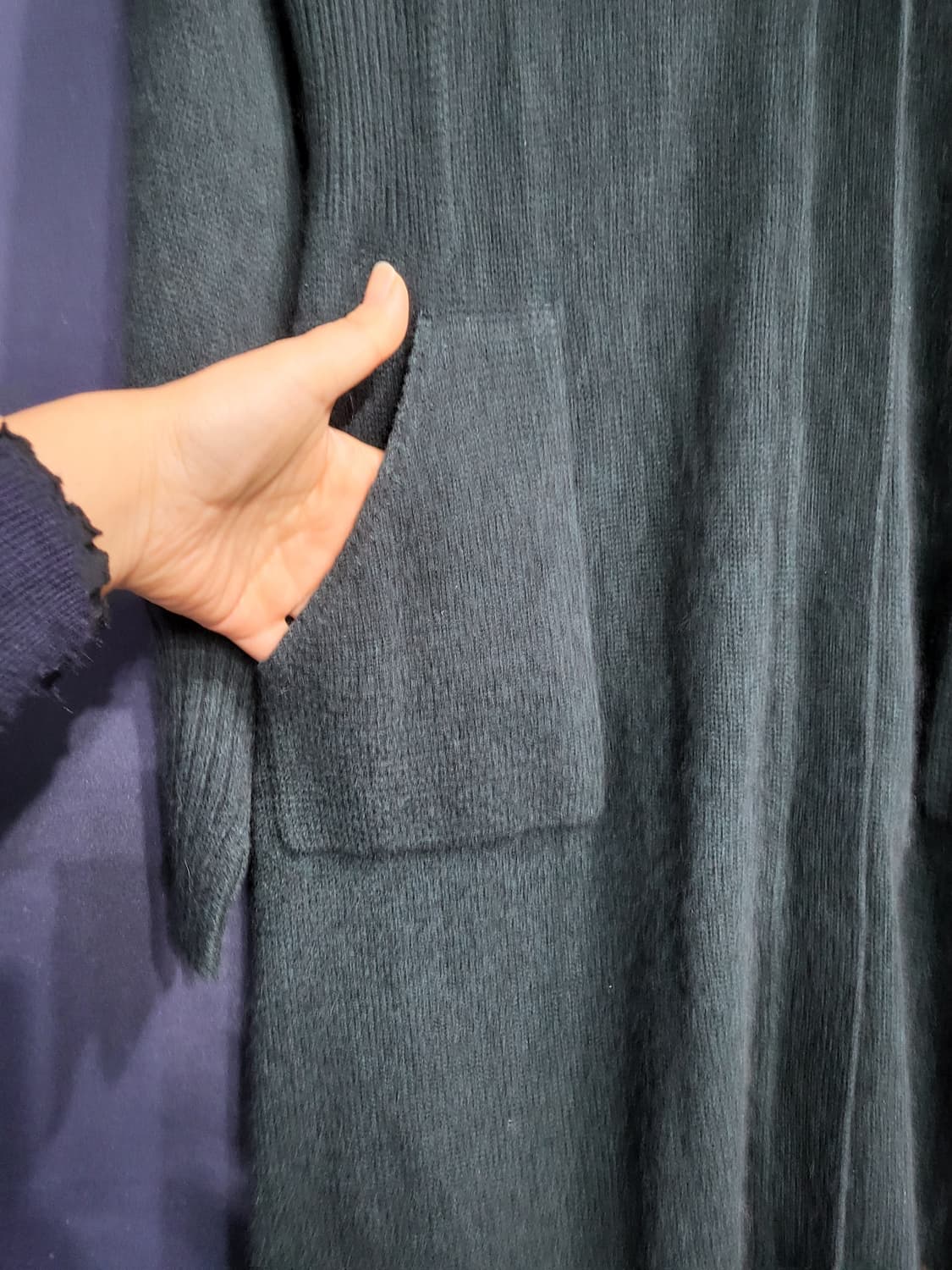 지스튜디오 양모.너구리 니트 롱집업 상품이미지6