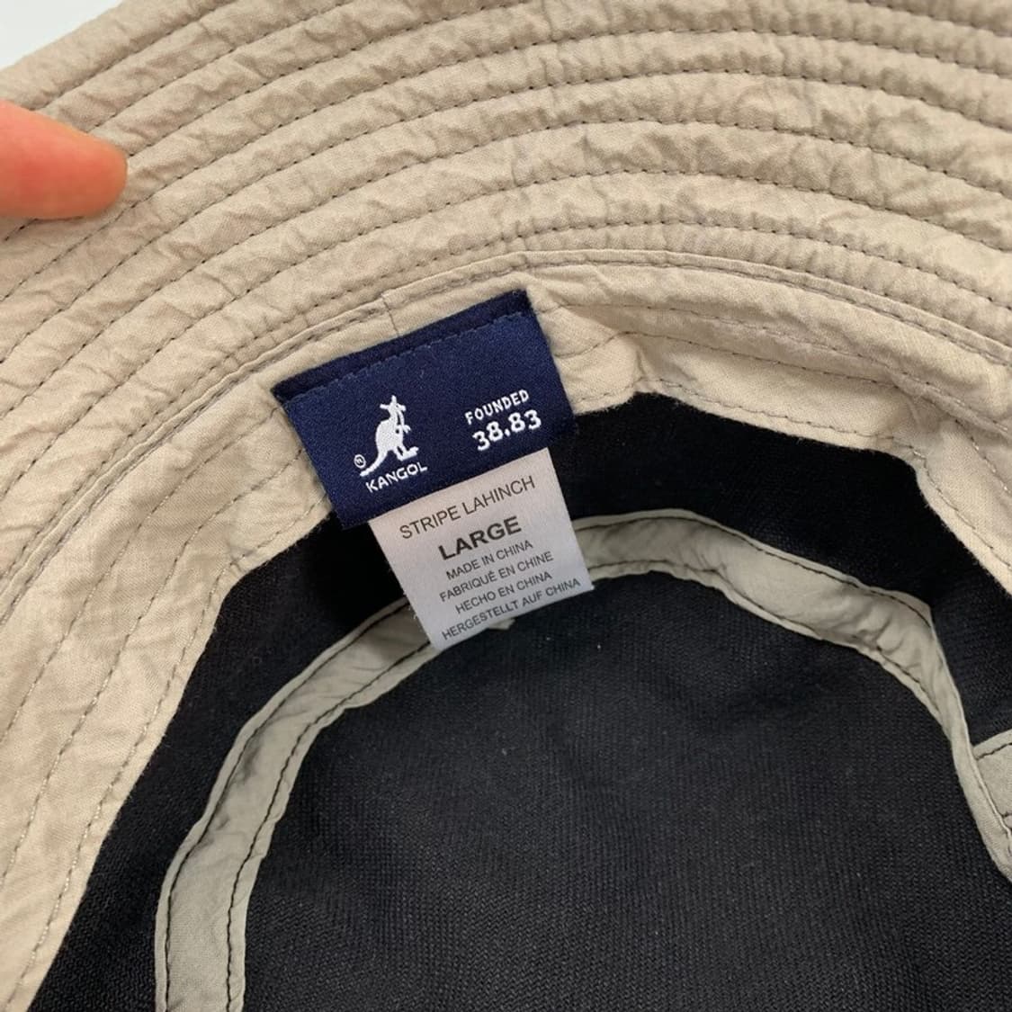 캉골 스트라이프 라힌치 버킷햇 블랙  상품이미지5