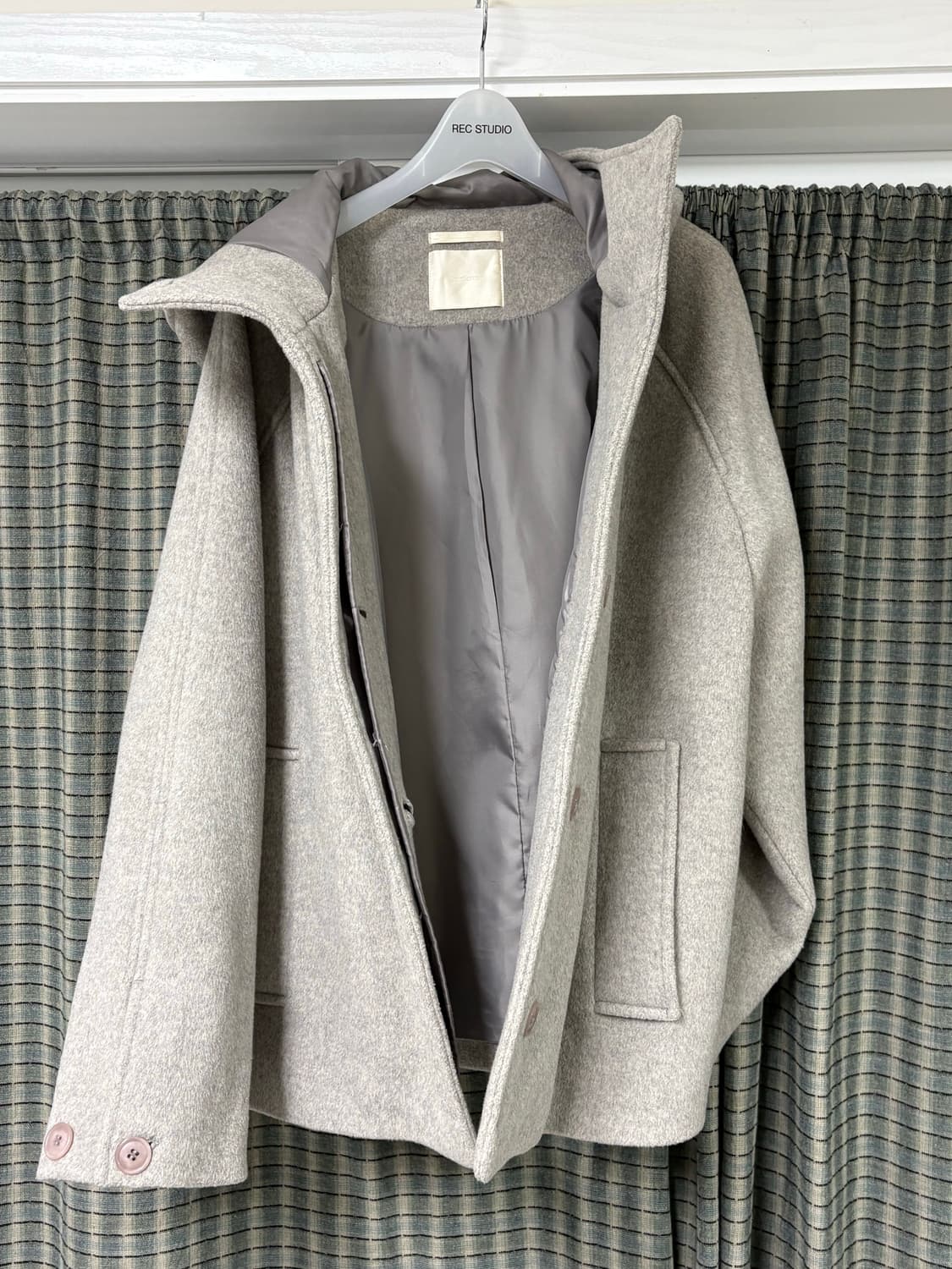 타입서비스 후드하프코트 차콜 상품이미지6