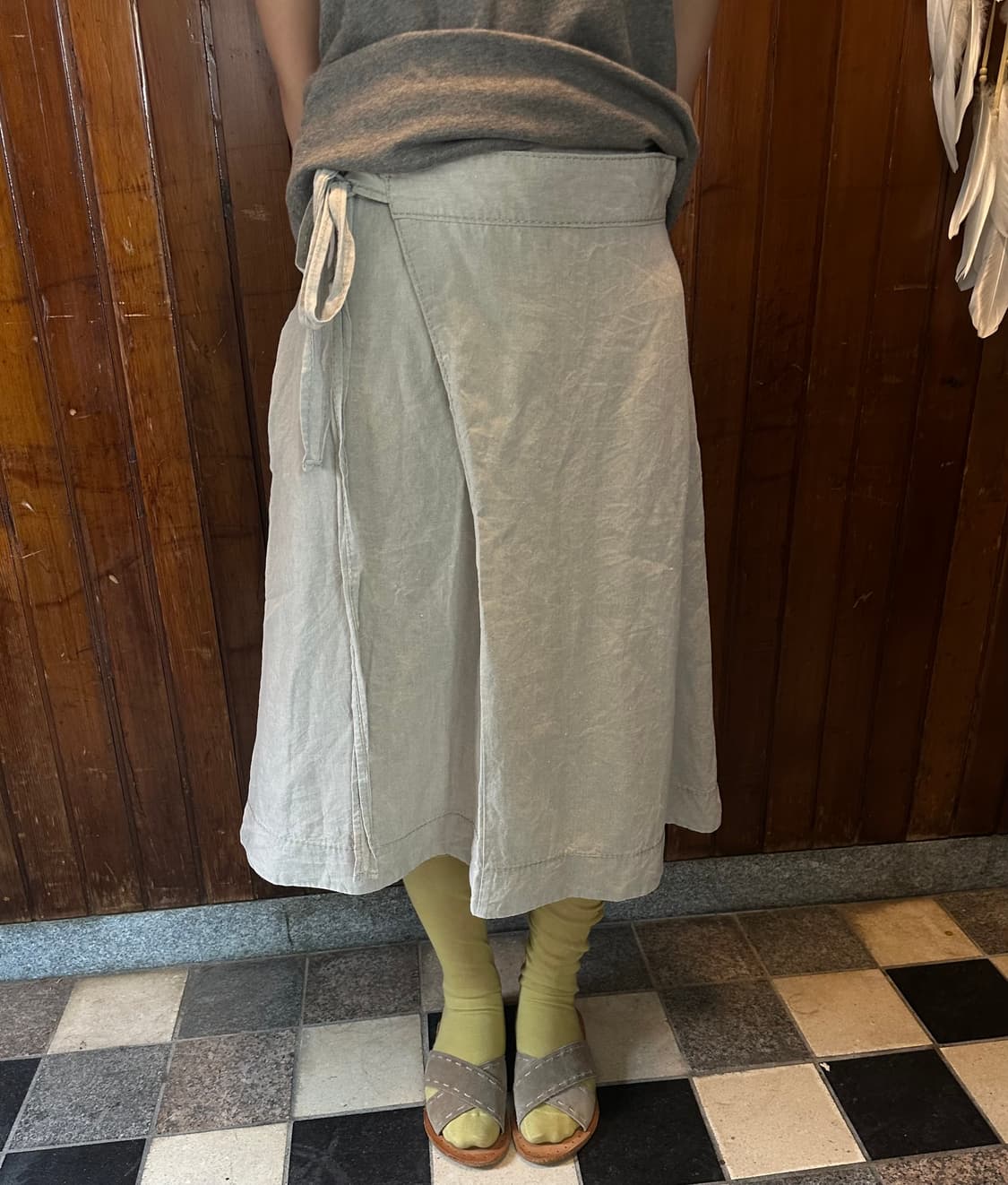 homspun linen skirt 상품이미지1