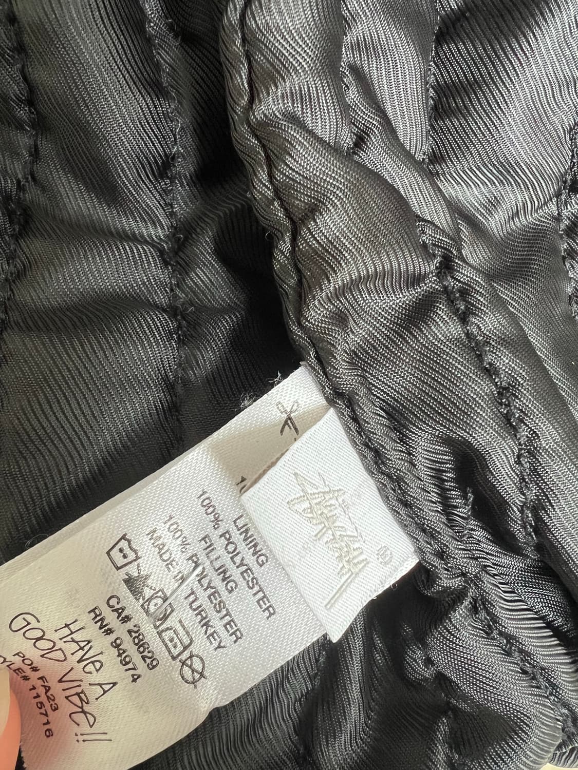 스투시 더블 다이 워크 자켓 블랙 상품이미지3