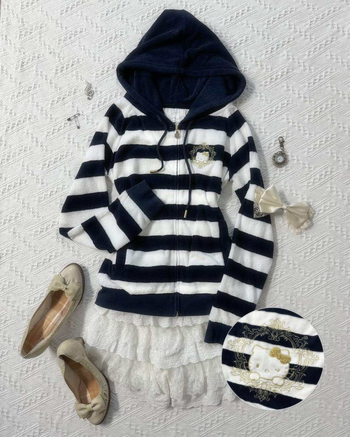 레이스 프릴 큐롯 팬츠 상품이미지3