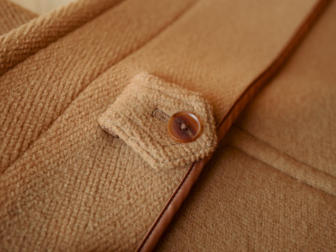 22AW 오라리(AURALEE) 울 헤링본 파일 더플코트 브라운_5사이즈 상품이미지7