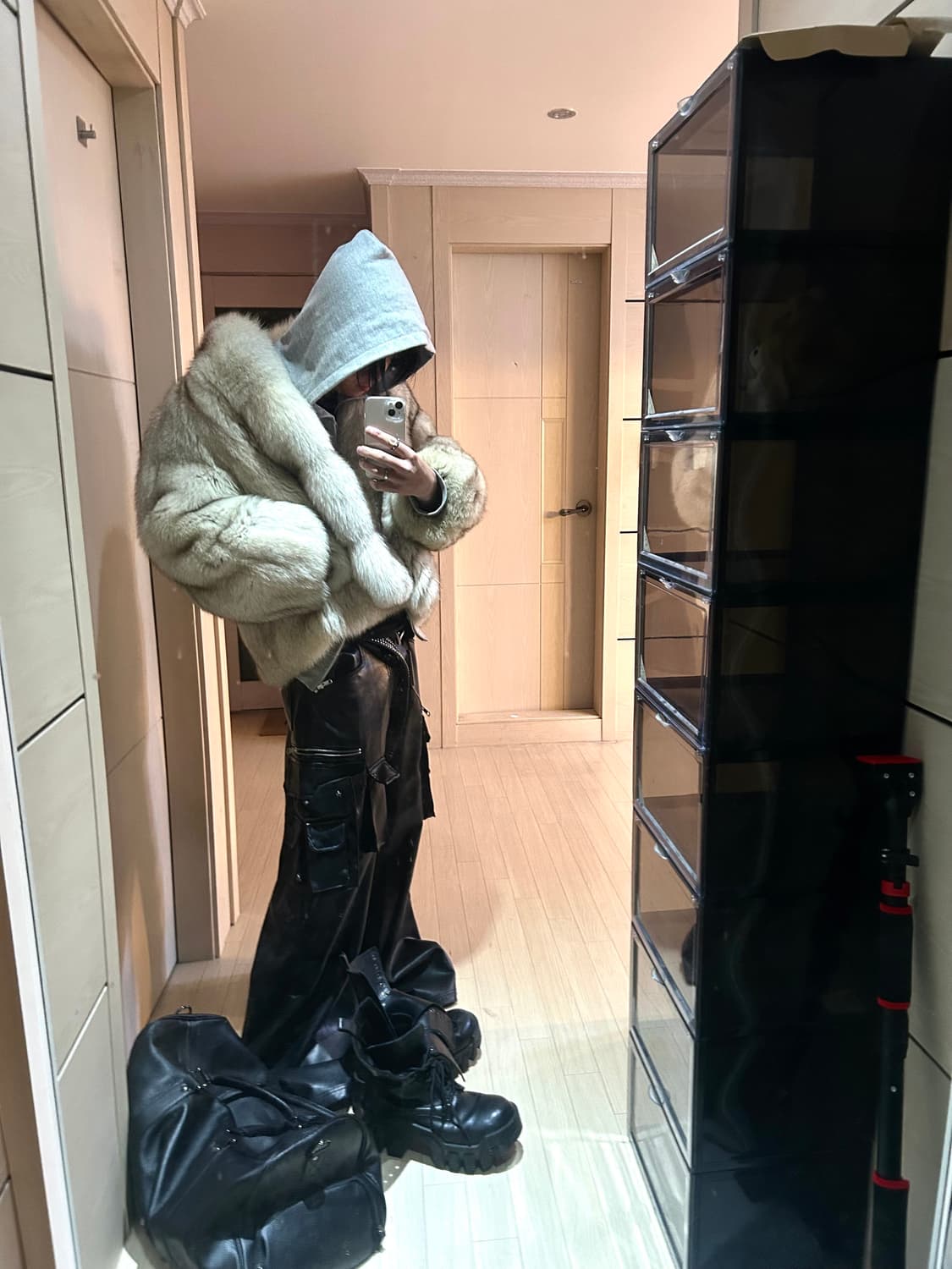 Fox Fur White Color Over Jacket 상품이미지4