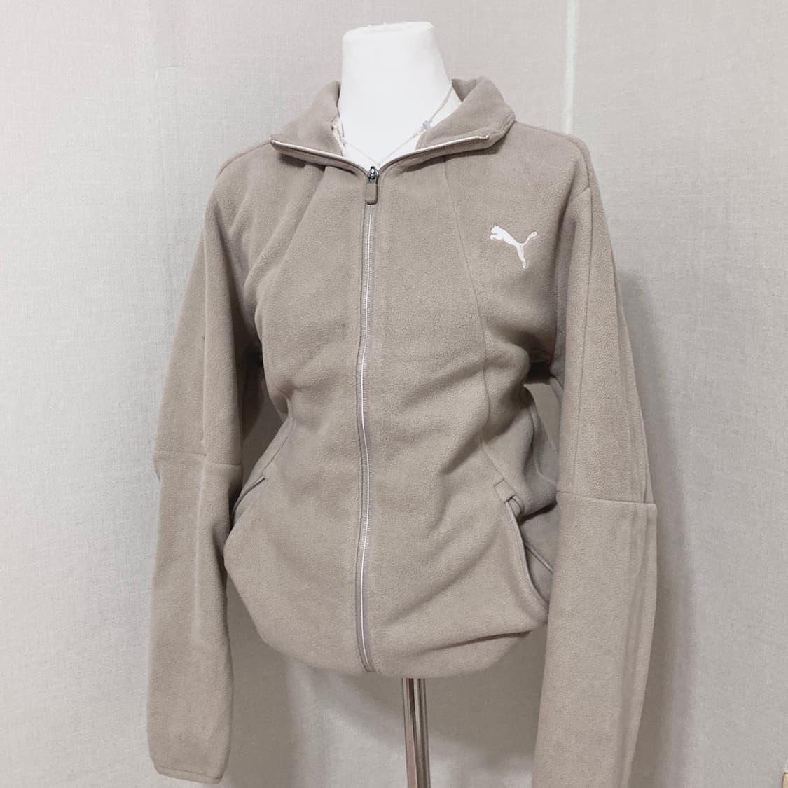 퓨마 베이지 플리스집업 M 상품이미지1