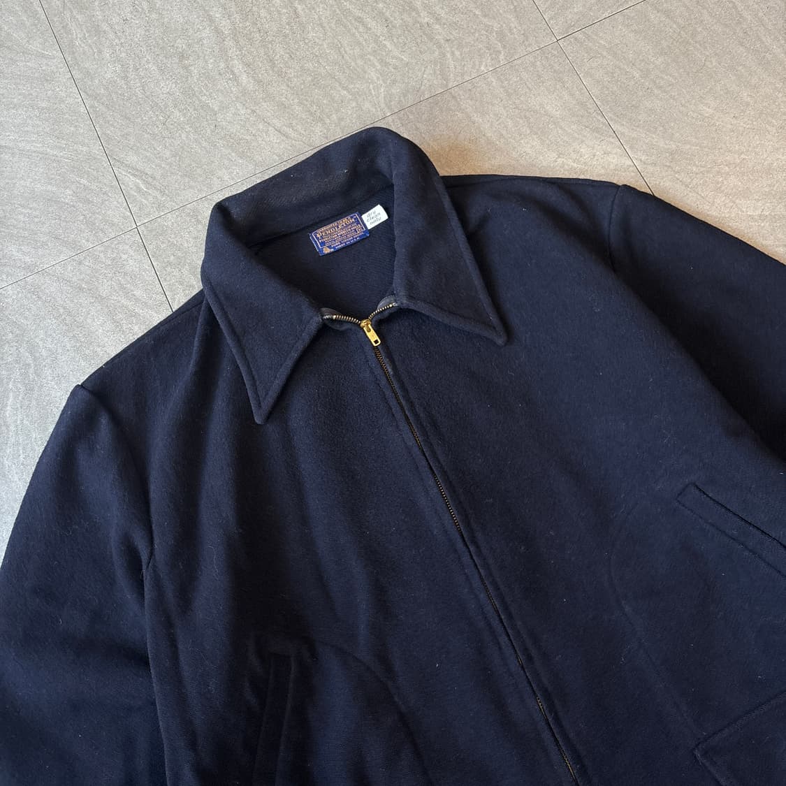 90s 90년대 미국 생산 펜들턴 네이비 울 2way 자켓 상품이미지2