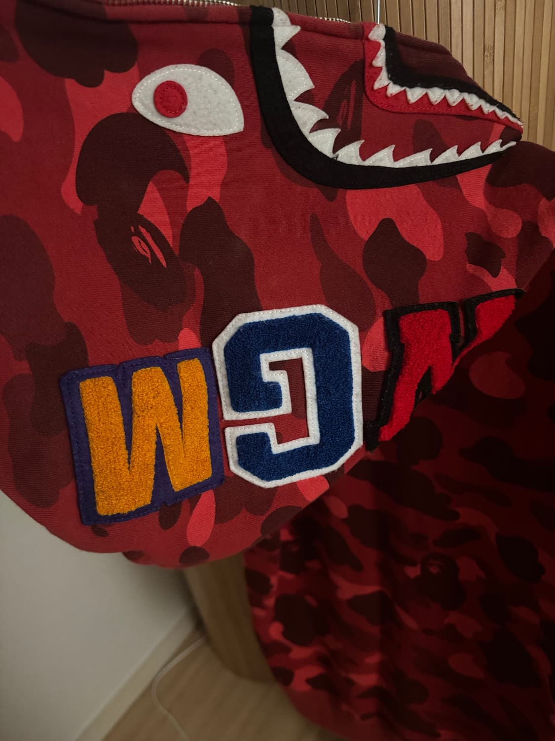 베이프 샤크후드집업 적계 XL 상품이미지3