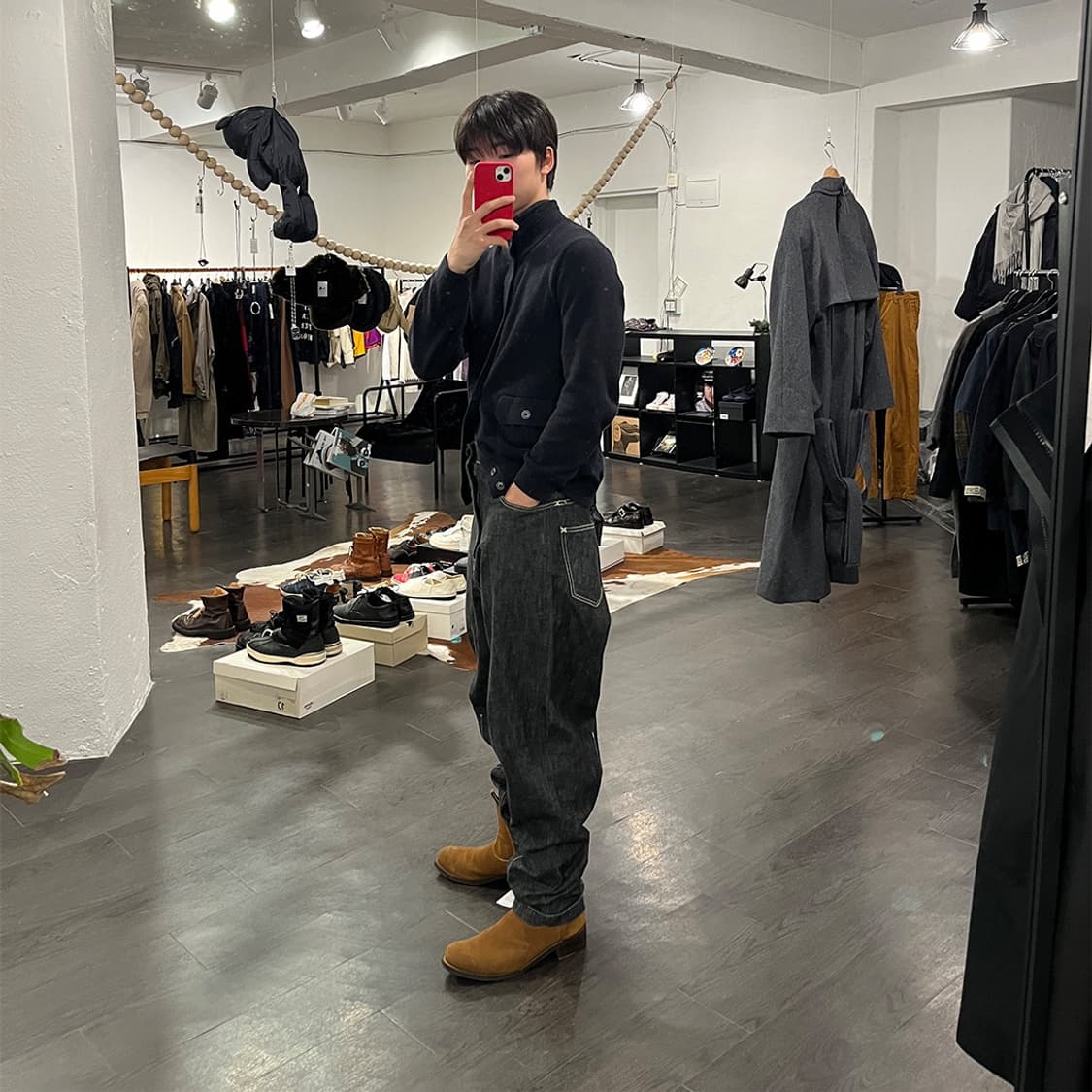 요지야마모토 스티치 사루엘 데님팬츠 상품이미지7