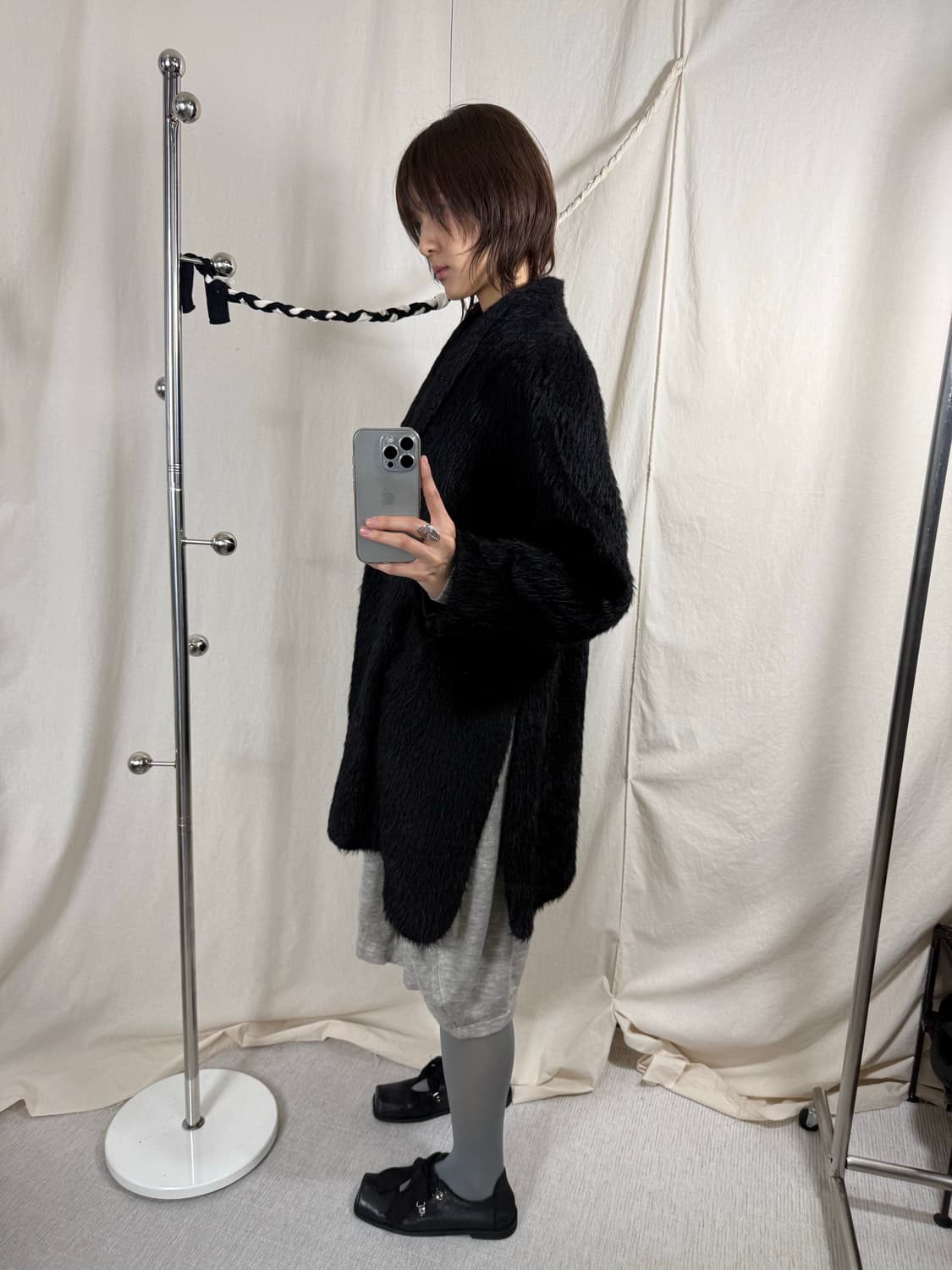 Margon 블랙 알파카 울 코트 (Italy) 상품이미지2