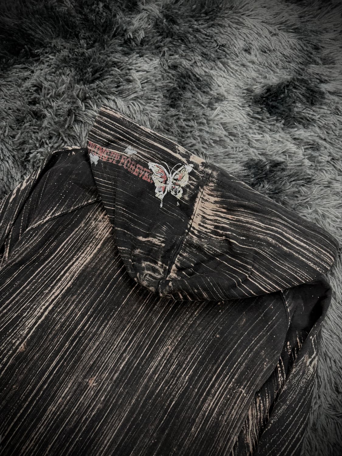 Sky bomber 브라운/블랙 시그니쳐 디자인 펑크 레터링 후드집업 상품이미지6