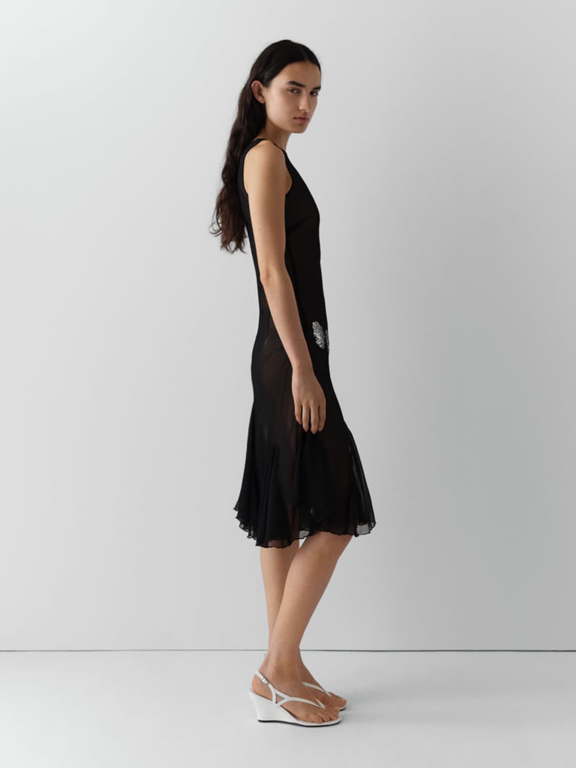 [XS,S,M,L]기마구아스 Leona 스팽글 드레스/블랙 상품이미지4