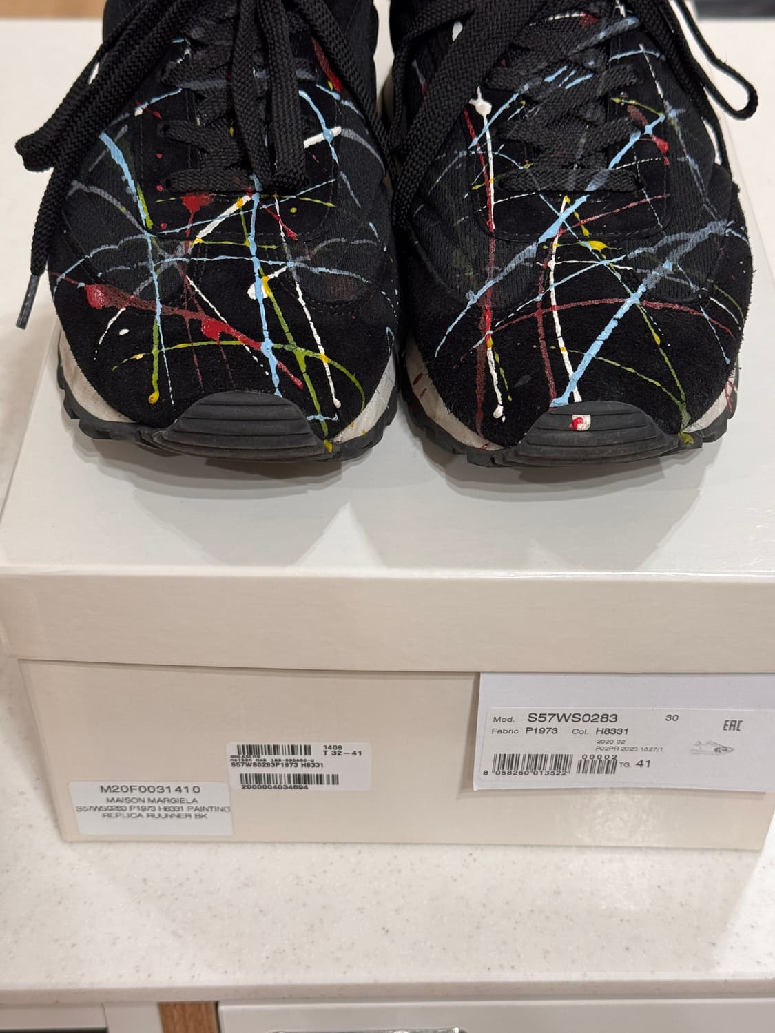 메종 마르지엘라 레플리카 페인트 러너 블랙 상품이미지2