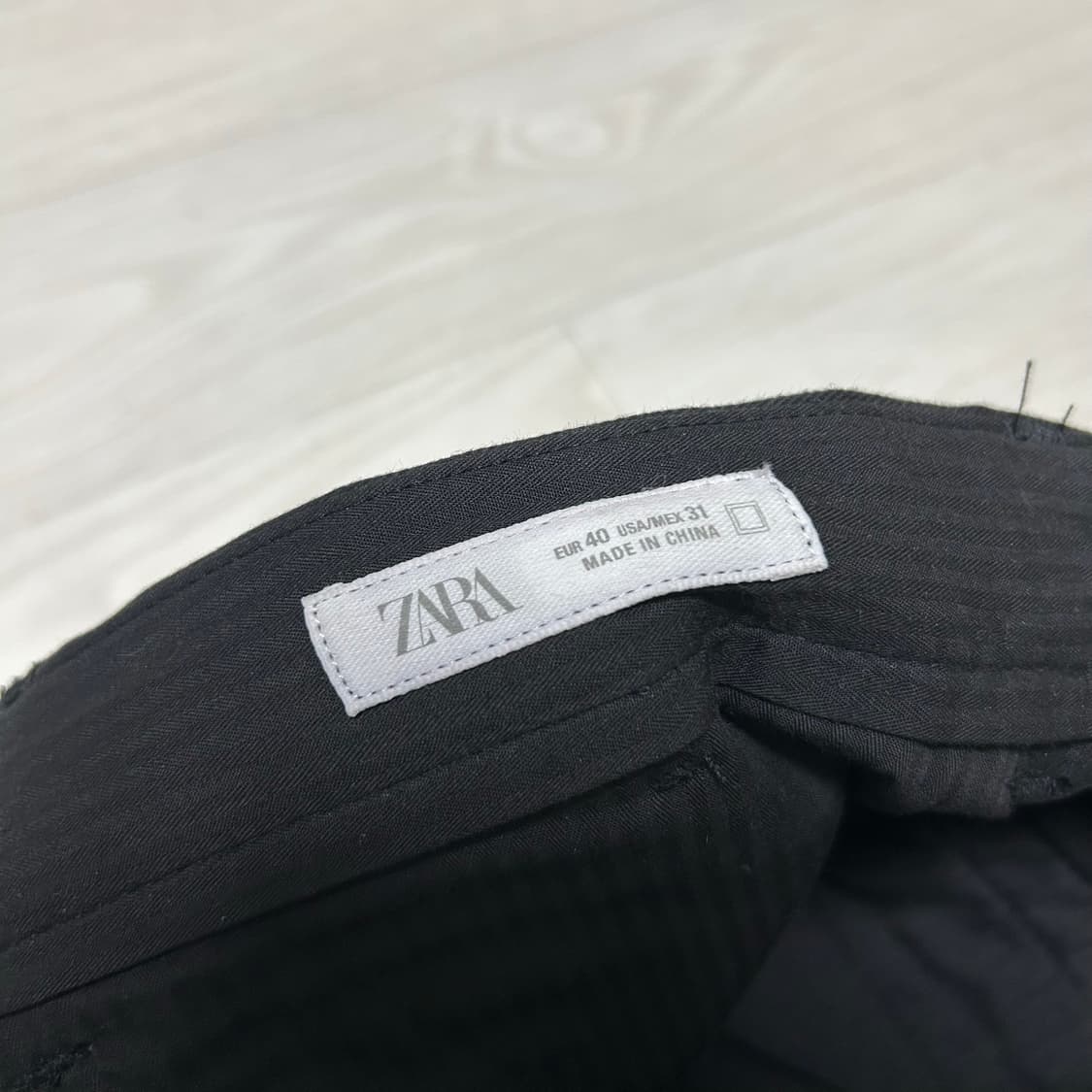 [L] ZARA 자라 레귤러 치노팬츠 블랙 상품이미지6