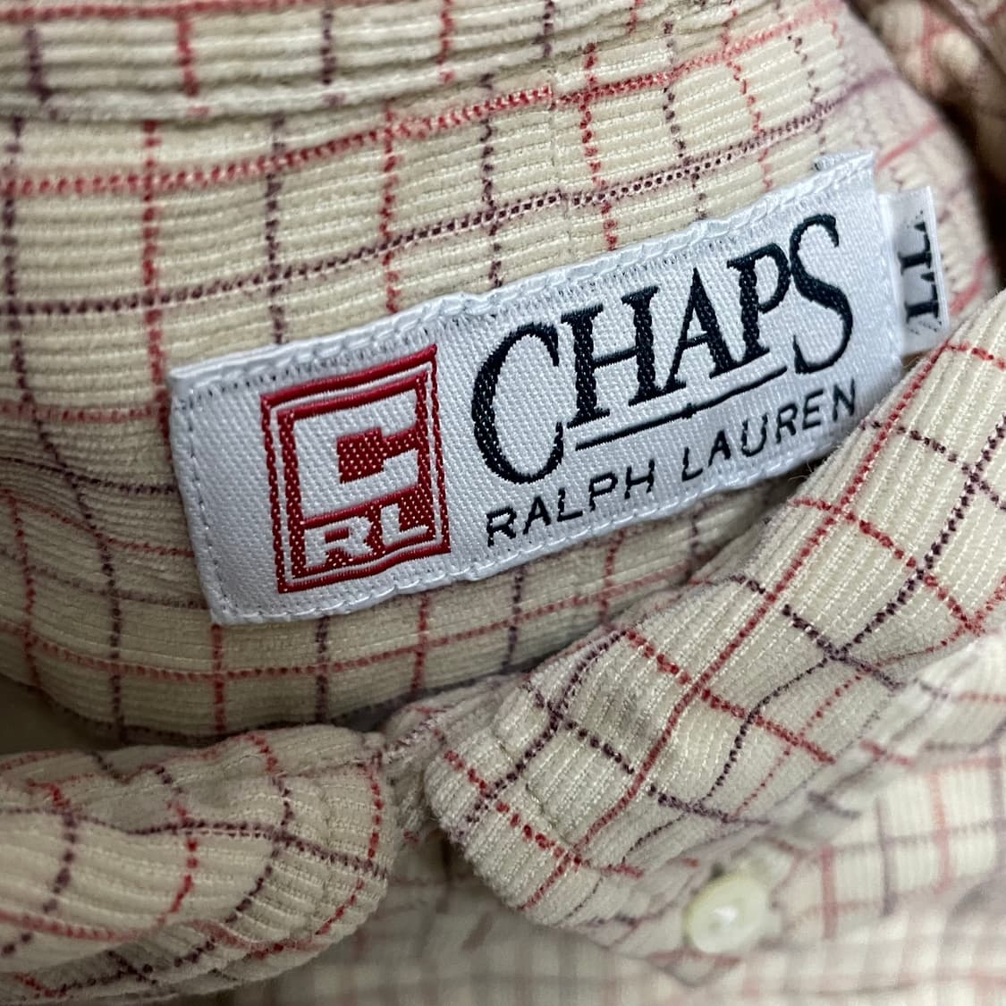 [XL] CHAPS 챕스 랄프로렌 코듀로이 빈티지 체크 셔츠 상품이미지2