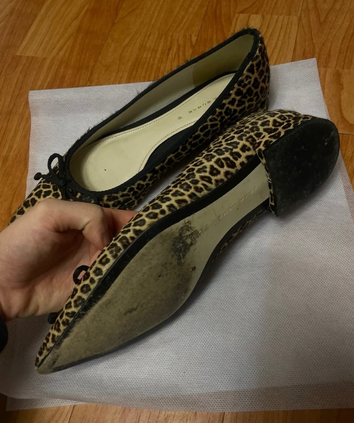 자라 우먼 송치 플랫슈즈 (225)  상품이미지4