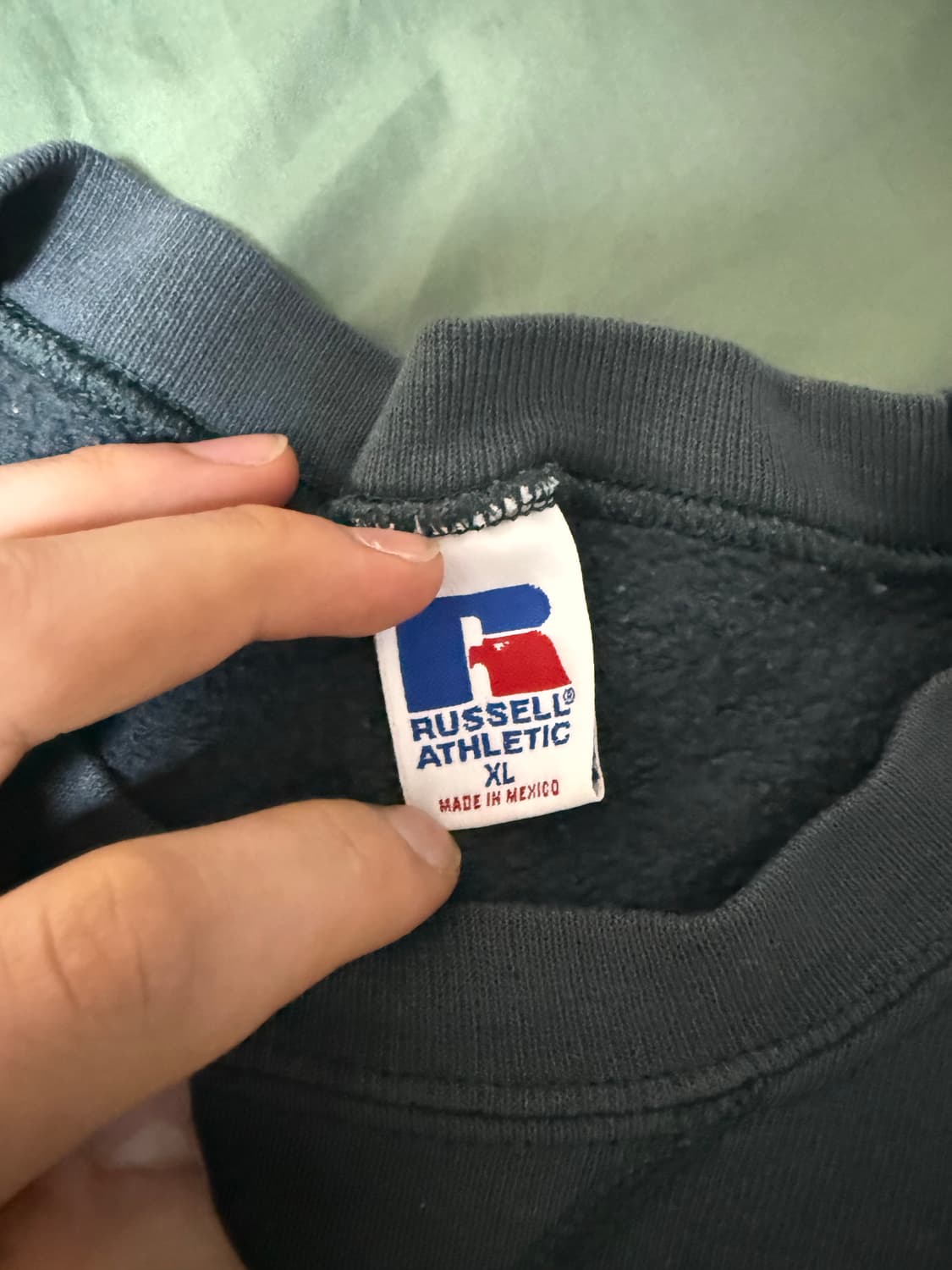 90s 빈티지 러셀 스웻 맨투맨 xl 그린 상품이미지2
