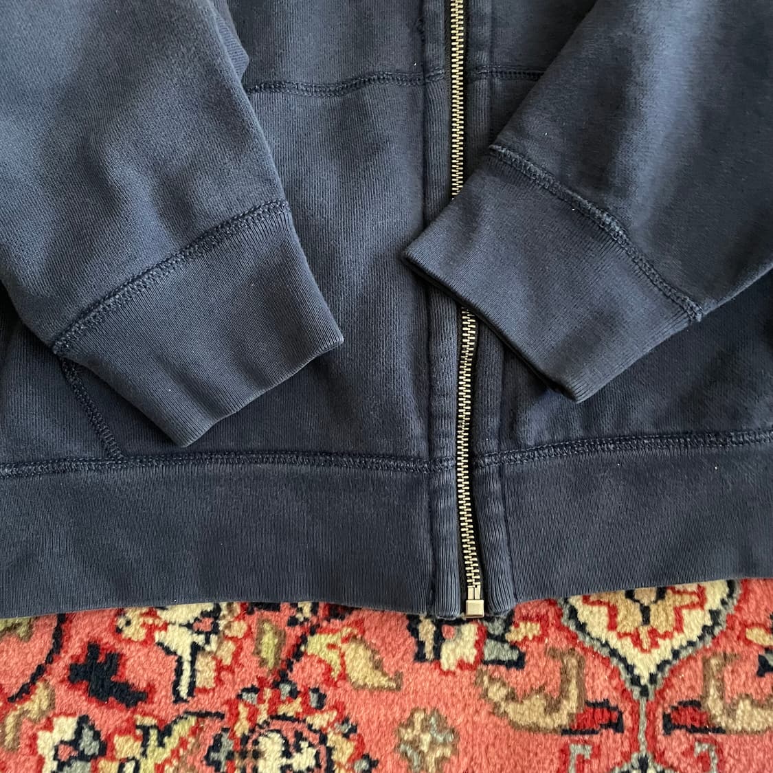 폴로 랄프로렌 네이비 기모 후드 집업 상품이미지4