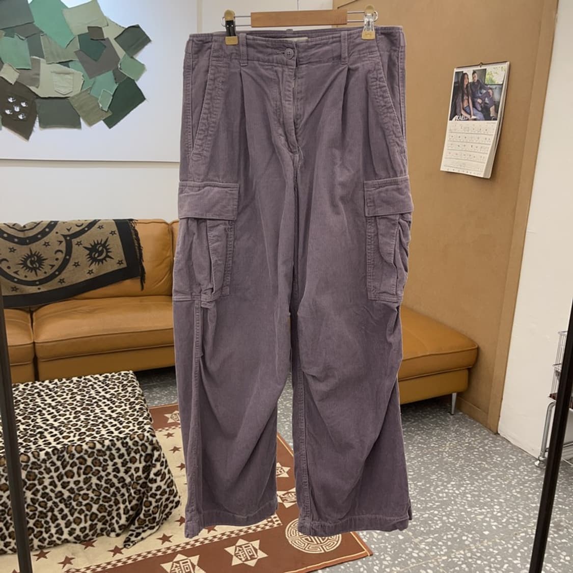 후아유 빈티지 Y2K 00's 연보라 카고팬츠 면바지 M C09567 상품이미지3