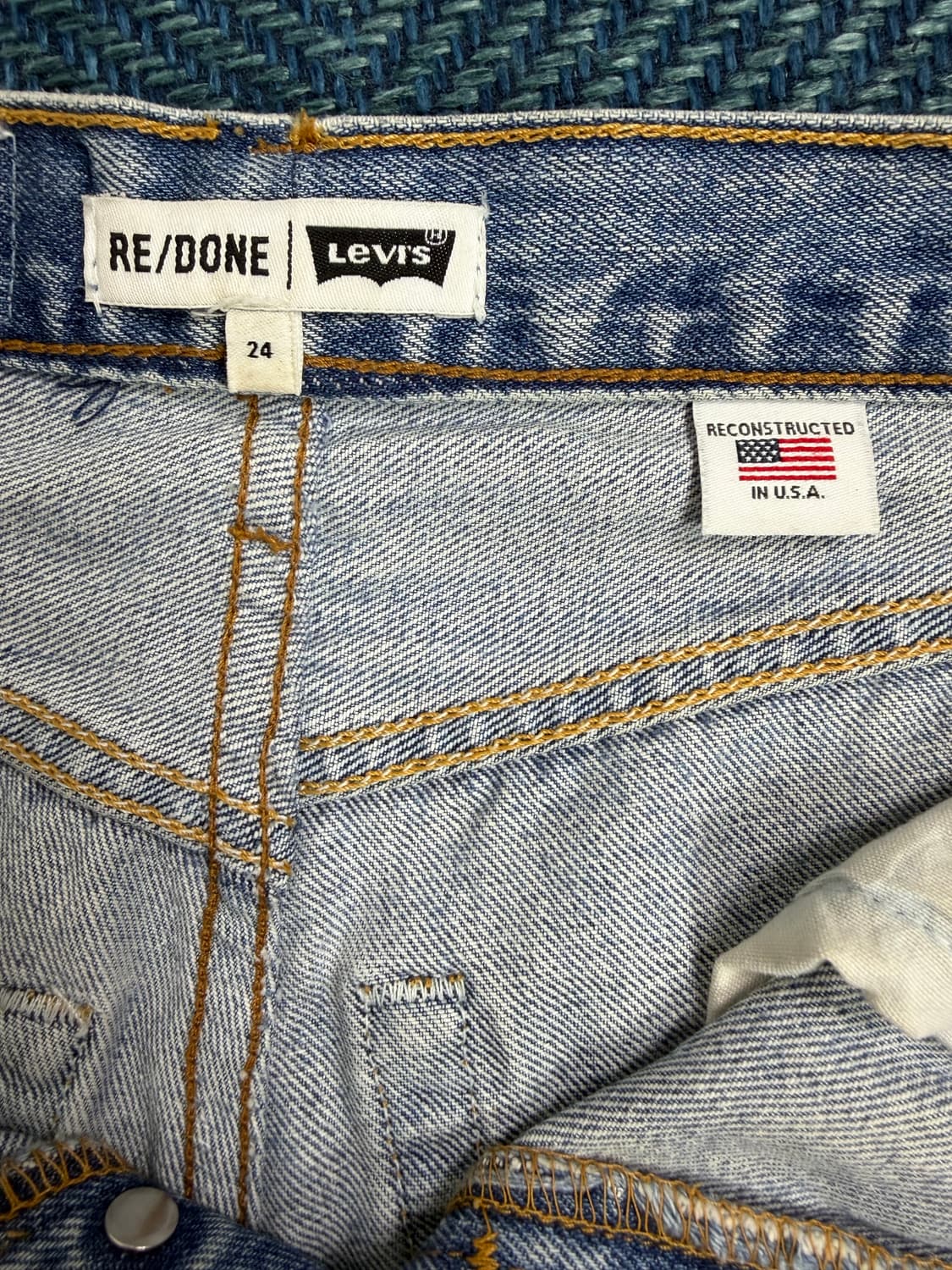 [RE/DONE x Levi's] 리던 리바이스 리컨스트럭티드 데님 쇼츠 상품이미지4