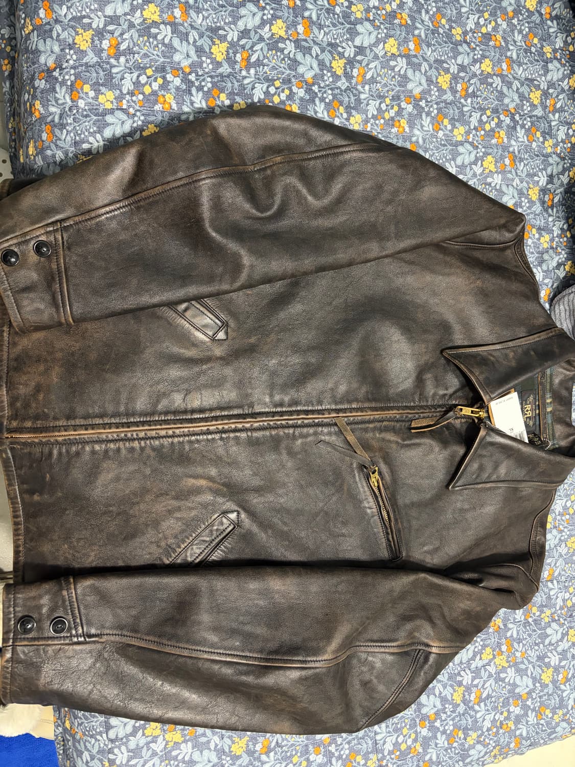 RRL 뉴스보이 레더자켓 XL 상품이미지1