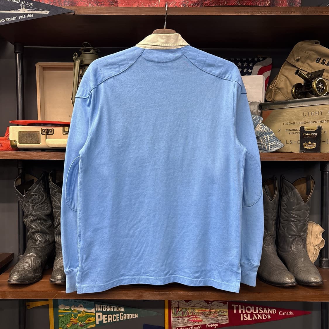 90s 폴로 랄프로렌 클래식 롱슬리브 럭비셔츠 스카이블루 N808 상품이미지2