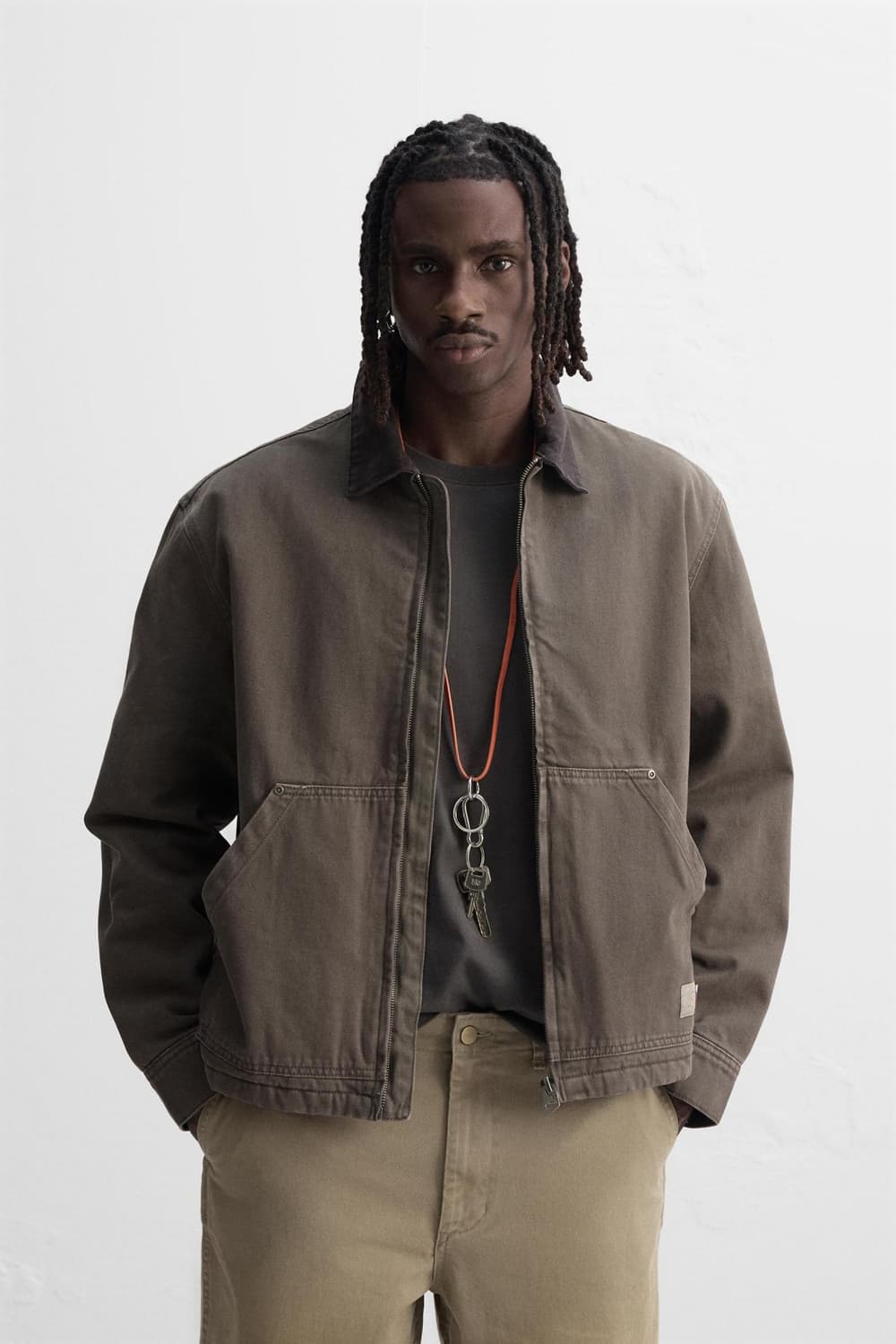 자라 콘트라스트 워크 자켓 L사이즈 상품이미지2