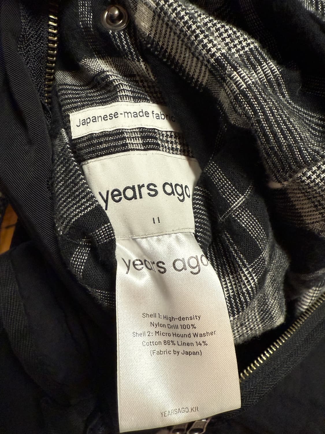 이얼즈어고 리버시블 라이너 자켓 블랙체크 상품이미지5