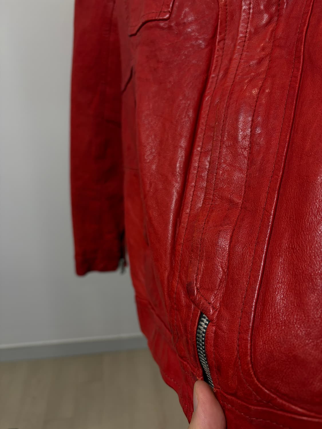 (102) 레드 락시크 이탈리아 램스킨 자켓 상품이미지6